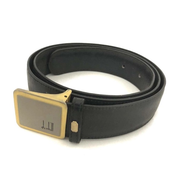 ベルト Vintage Dunhill gold buckle leather belt Dunhill Gold Logo Reversible Leather Belt - Lucky Vintage